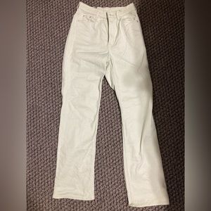 H&M Light Green Wide Leg Twill Pants Size 2